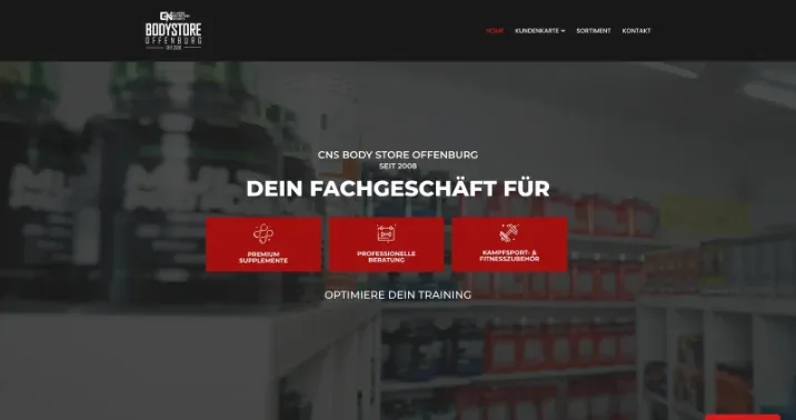 Website cn-sports.de – von uns gebaut