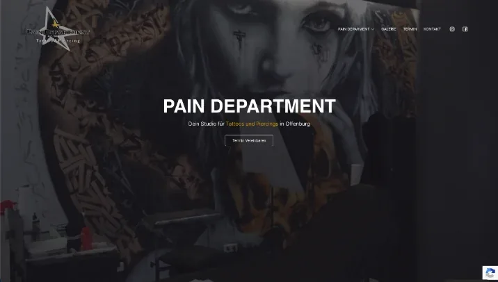 Website pain-department.de – von uns gebaut