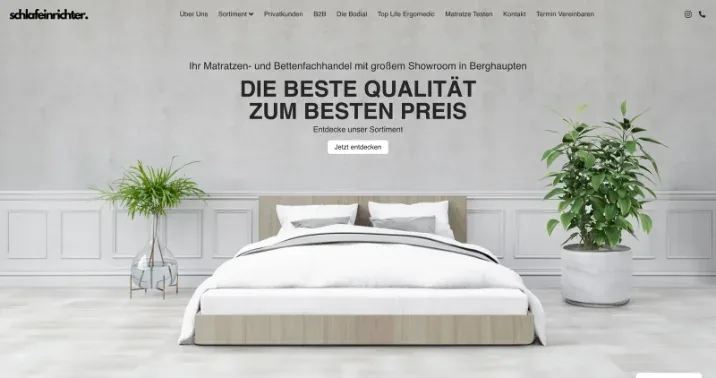 Website schlafeinrichter.de – von uns gebaut